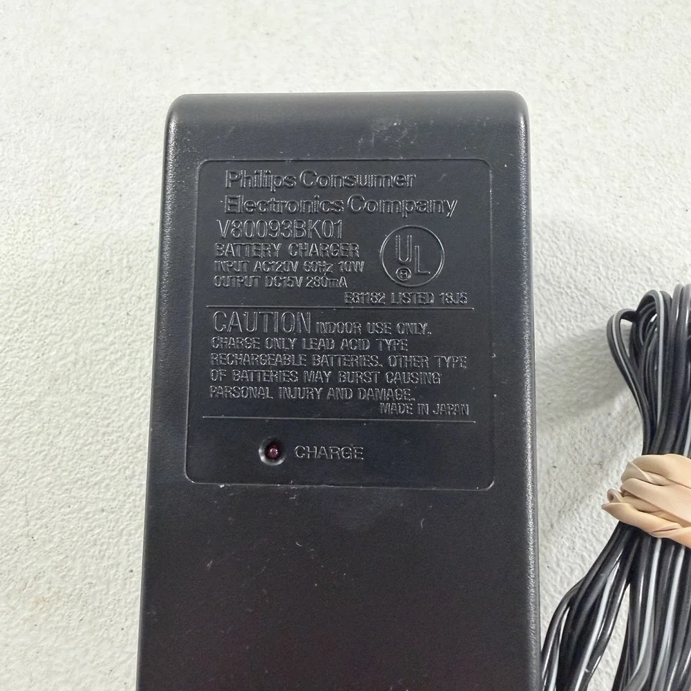 Philips V80093BK01 Camcorder Battery Charger OEM TESTED WORKING